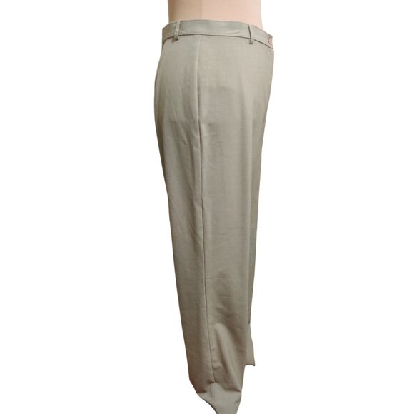 East 5th 14 Secretly Slender Beige Straight Leg Trousers Neutral Workwear Pants - Picture 4 of 7